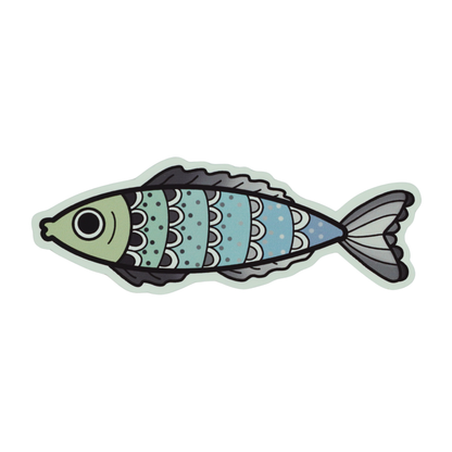 Ombre Mandala Fish Die Cut Vinyl Sticker