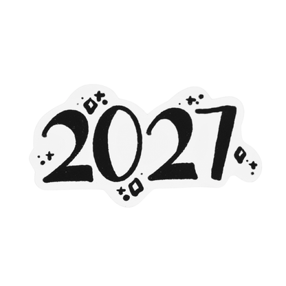 2027 Twinkle Die Cut Sticker