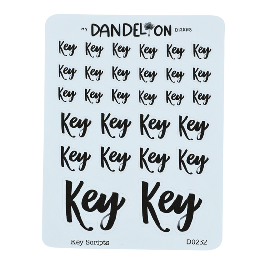 Key Scripts - Handwritting