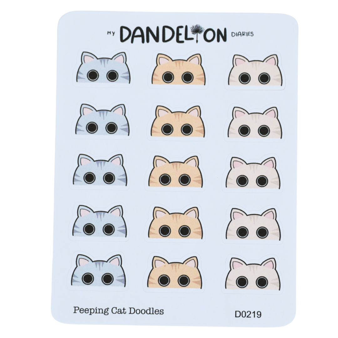 Peeping Cat Doodles