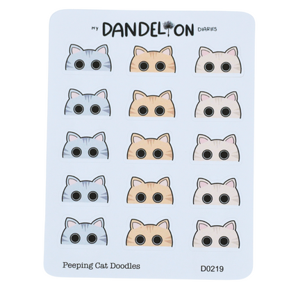 Peeping Cat Doodles