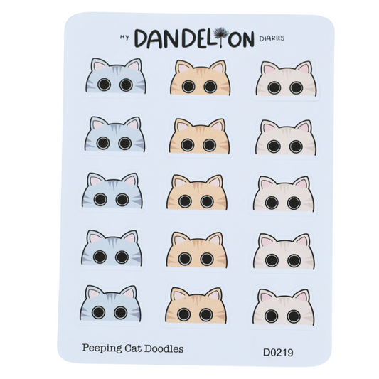 Peeping Cat Doodles