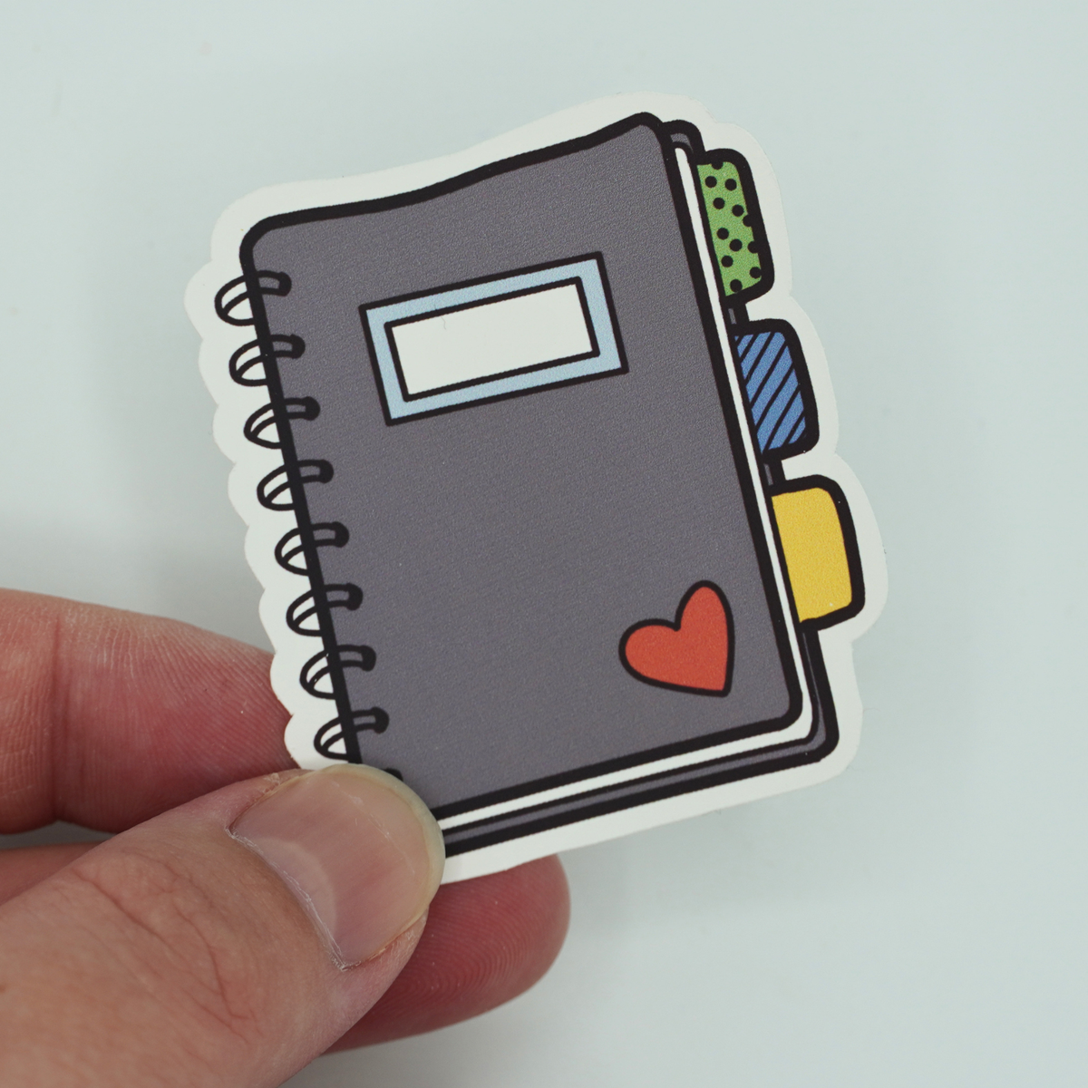 Spiral Notebook Die Cut Vinyl Sticker