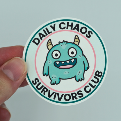 Daily Chaos Survivors Club Die Cut Vinyl Sticker