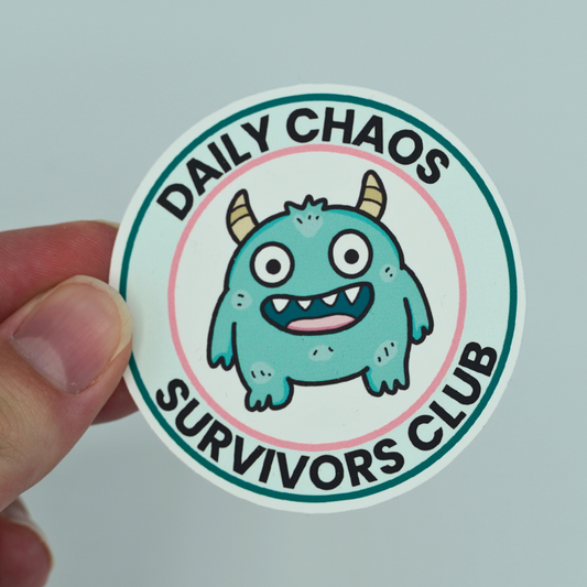 Daily Chaos Survivors Club Die Cut Vinyl Sticker