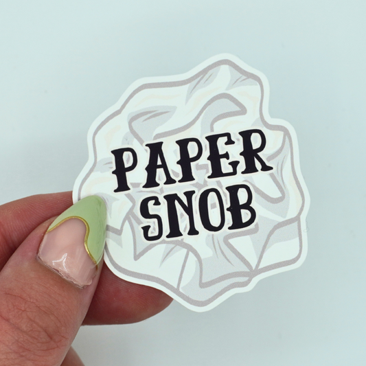 Paper Snob Die Cut Vinyl Sticker