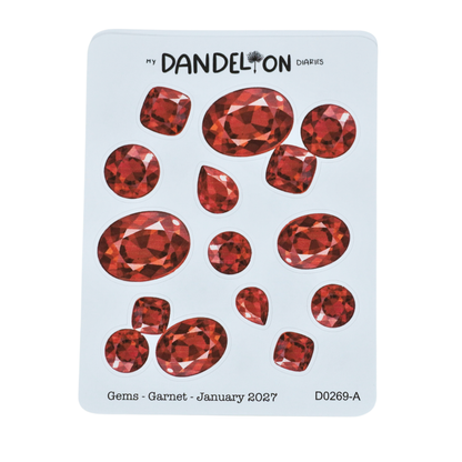 Birth Gemstone Deco Sheets - 2027 Collection
