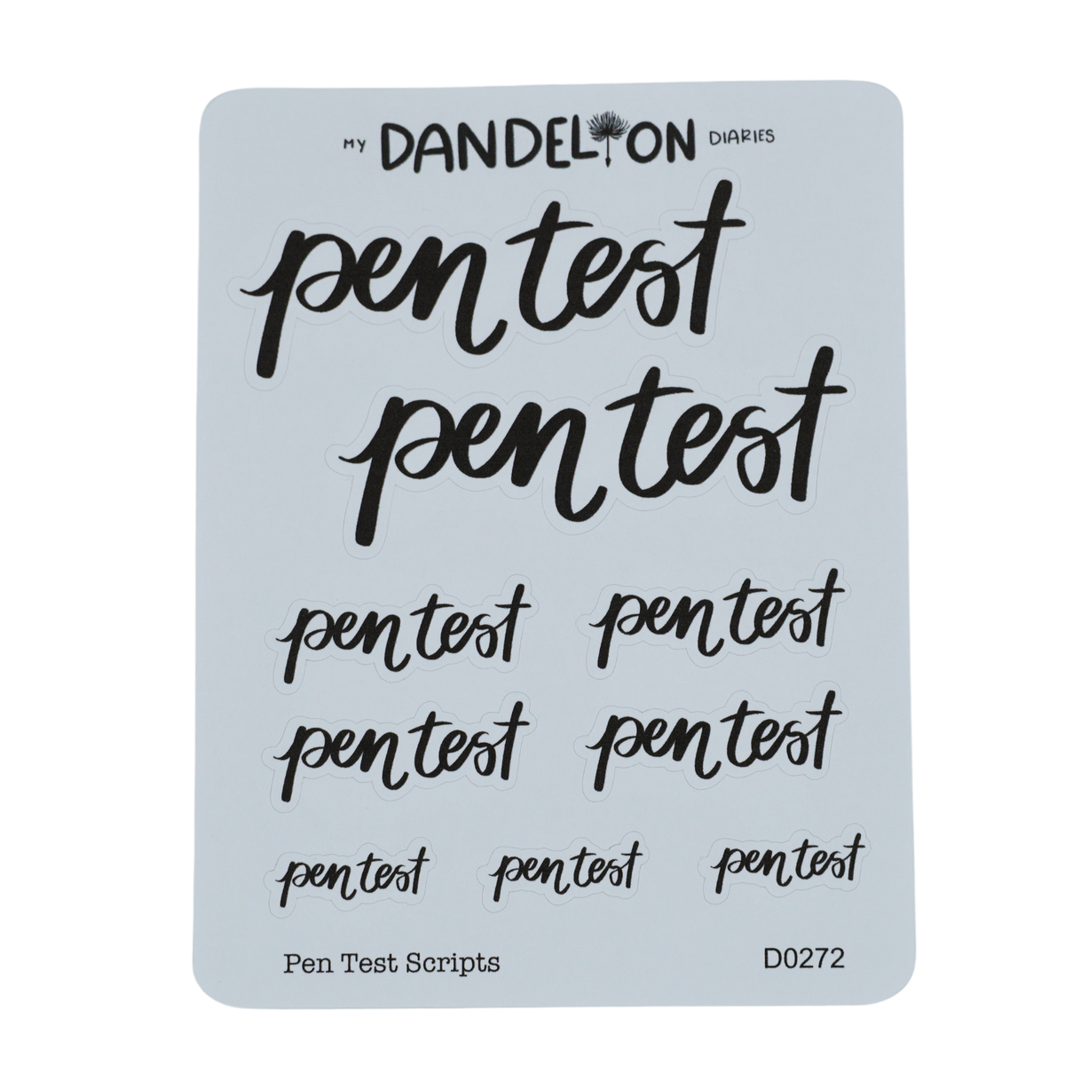 Pen Tests Scripts - Handwritting