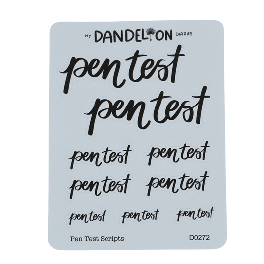 Pen Tests Scripts - Handwritting
