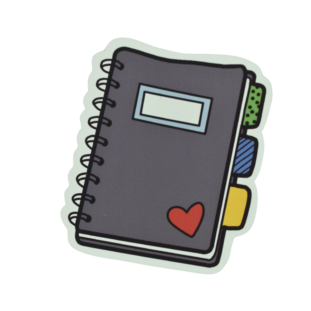 Spiral Notebook Die Cut Vinyl Sticker