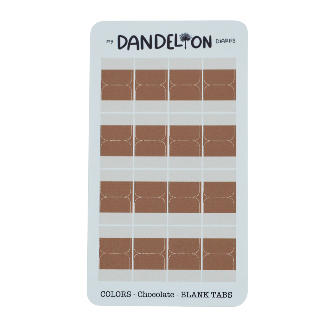 BLANK Mini Planner Tabs (2026 Colors!)