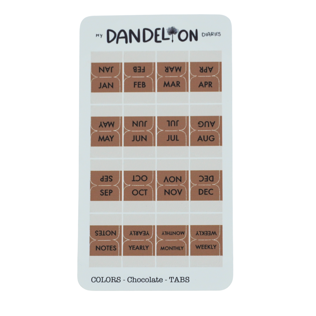 Mini Planner Tabs (2026 Colors!)