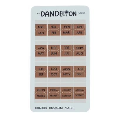 Mini Planner Tabs (2026 Colors!)