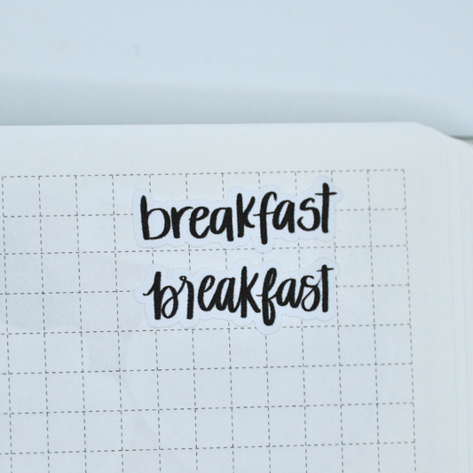 Breakfast - Handwritting