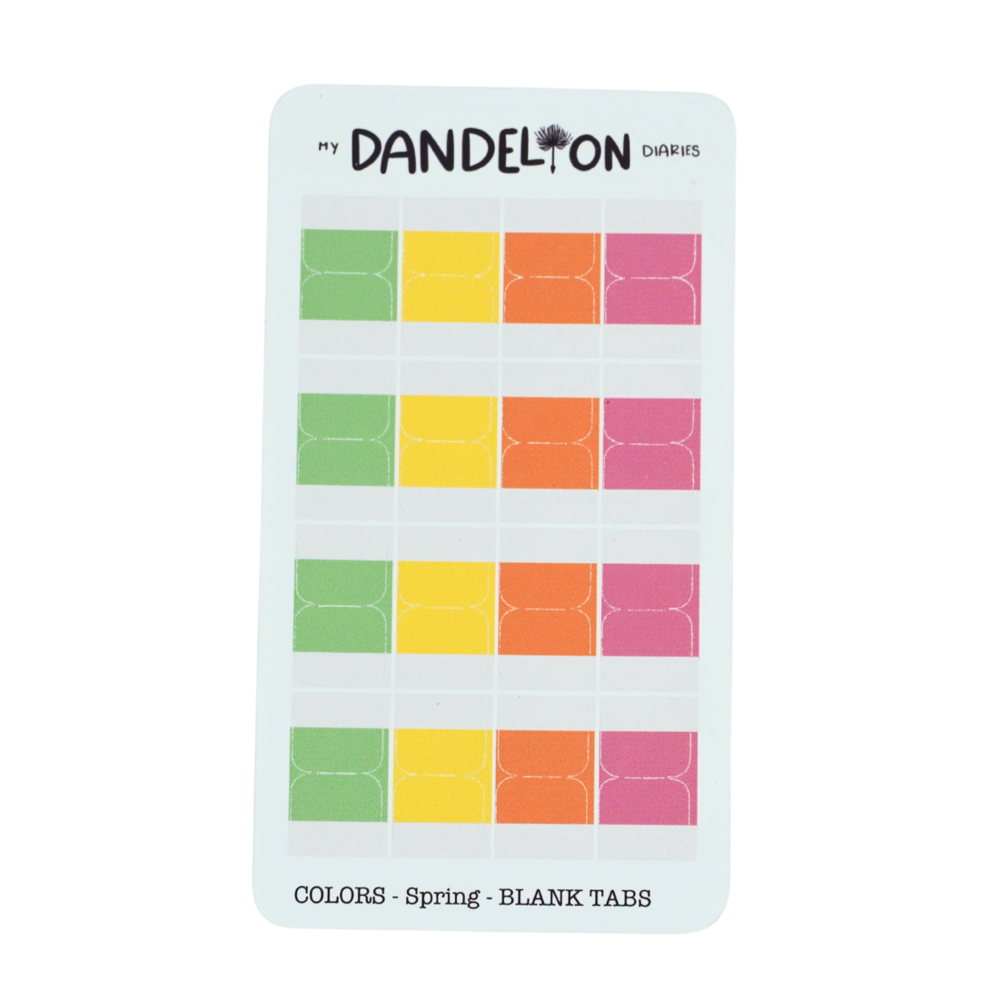 BLANK Mini Planner Tabs (2027 Colors!)