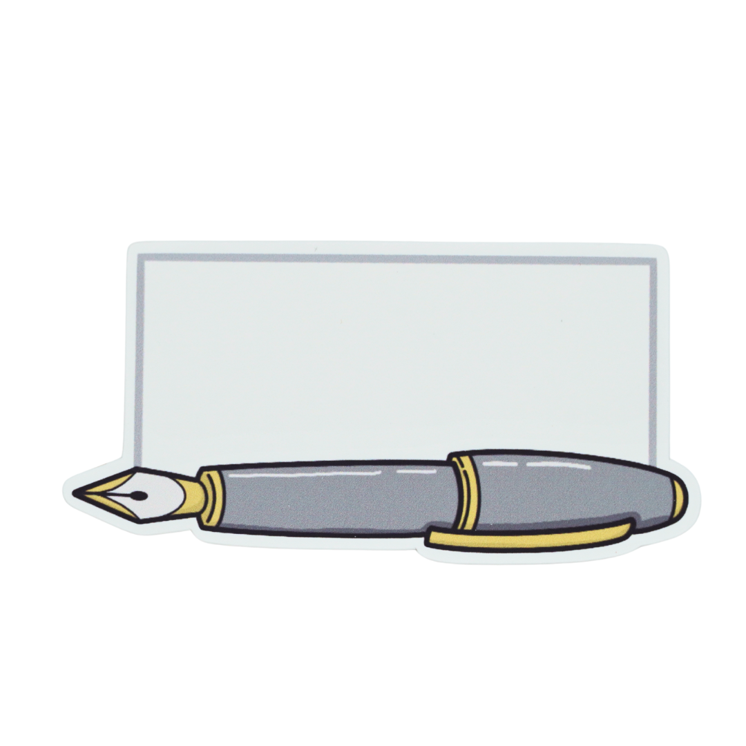 Fountain Pen - Name Label Die Cut