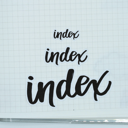 Index Scripts - Handwritting