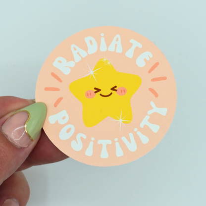 Radiate Positivity Die Cut Vinyl Sticker