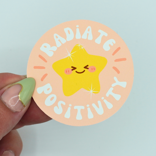 Radiate Positivity Die Cut Vinyl Sticker