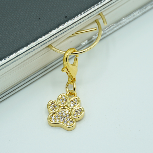 Gold Glittering Paws - Charmed Paperclip