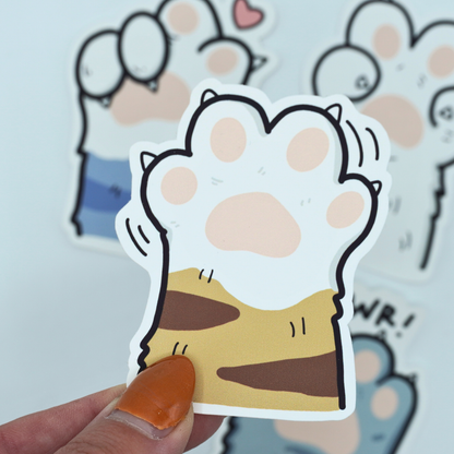 Cat Paw Die Cut Vinyl Stickers