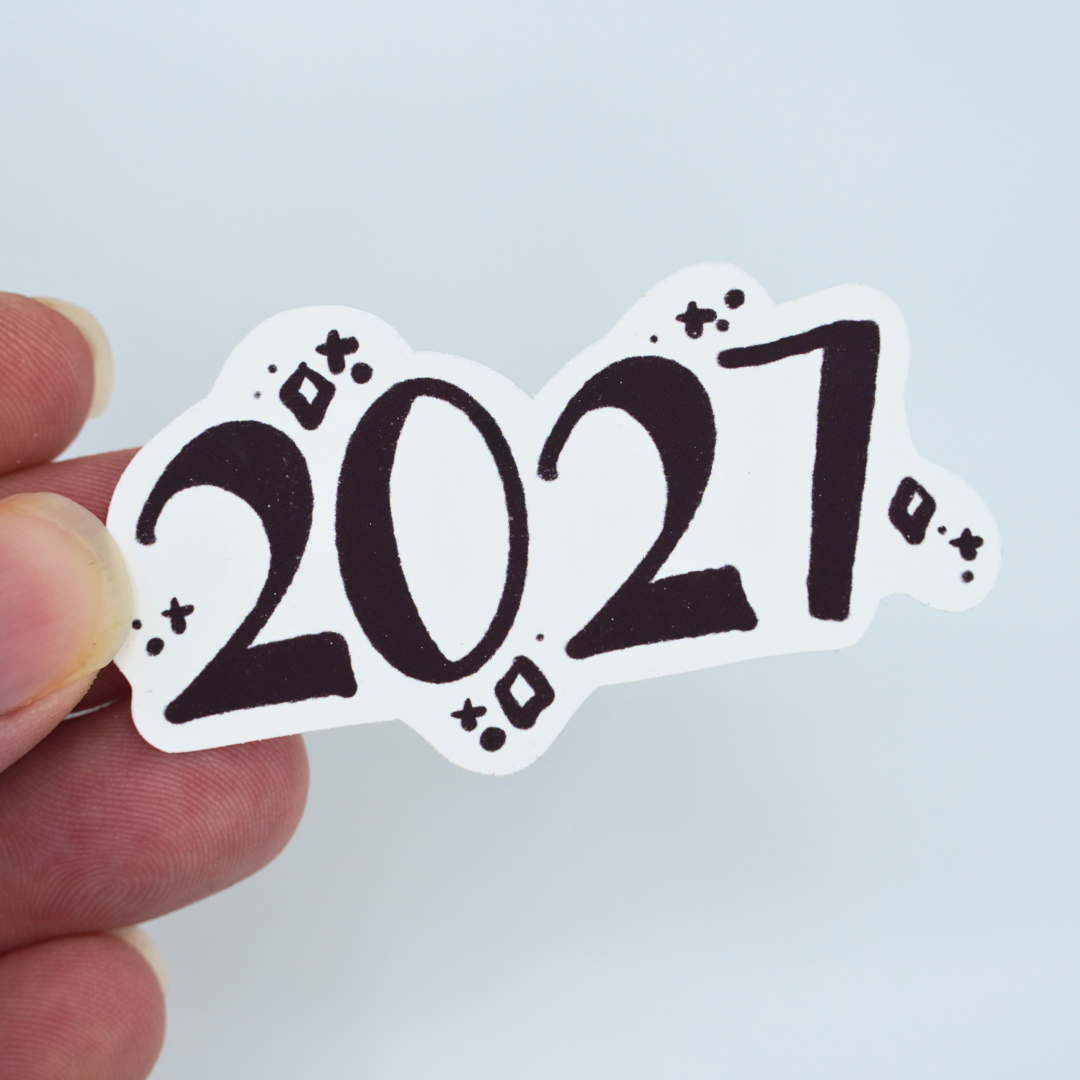 2027 Twinkle Die Cut Sticker
