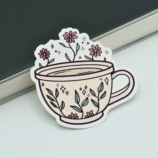 Floral Cuppa Die Cut