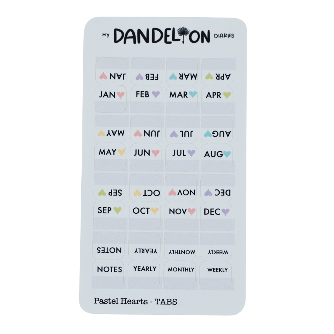 Mini Planner Tabs (2026 Colors!)