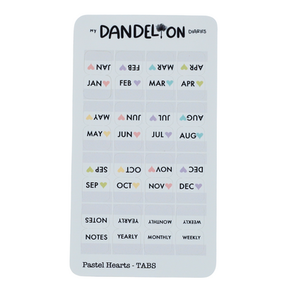 Mini Planner Tabs (2026 Colors!)