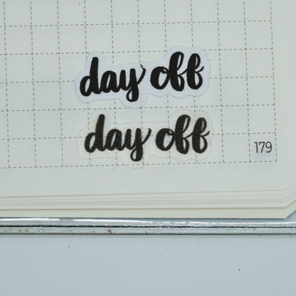 Day Off - Handlettering
