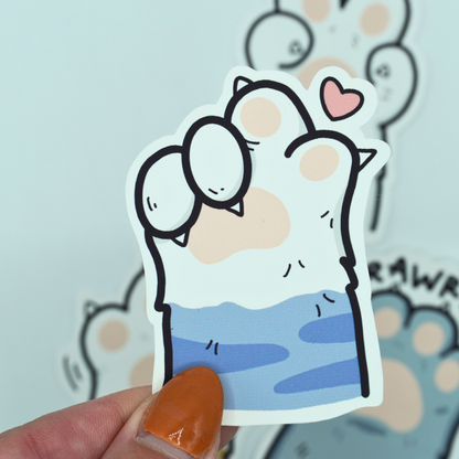 Cat Paw Die Cut Vinyl Stickers