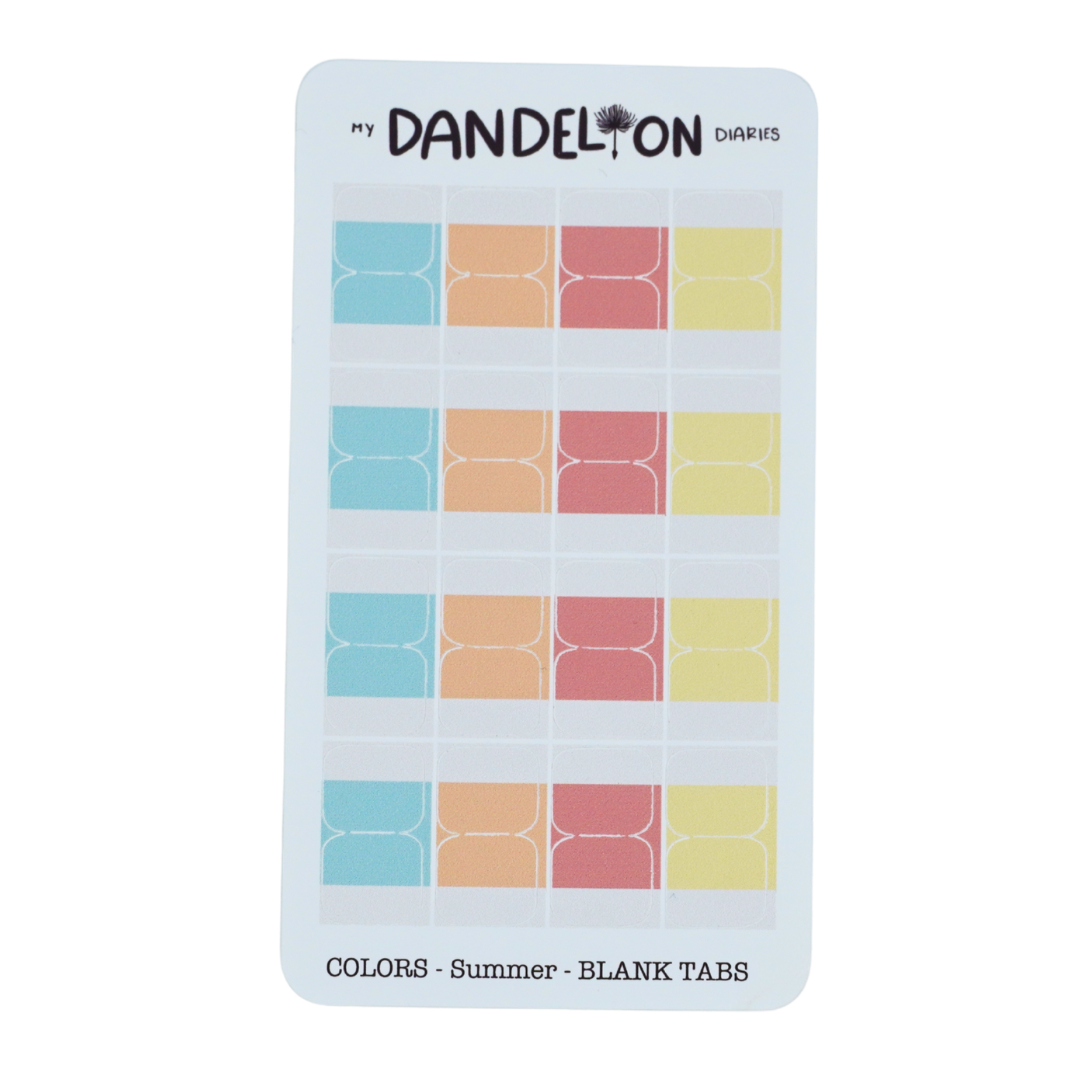 BLANK Mini Planner Tabs (2027 Colors!)