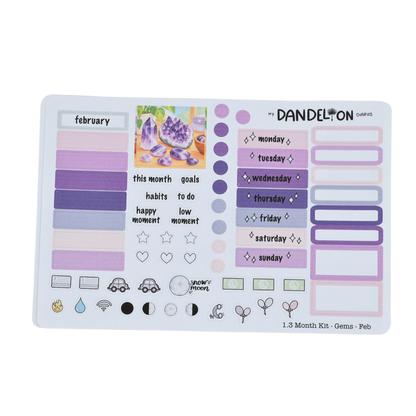 Birth Gemstones - 1.3" Monthly Sticker Kits (2027 Collection)