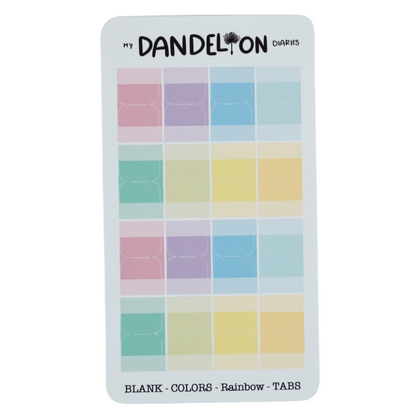 BLANK Mini Planner Tabs (New Colors!)