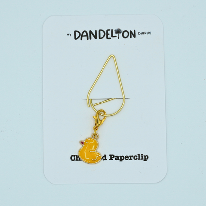 Rubber Ducky Charmed Paperclip