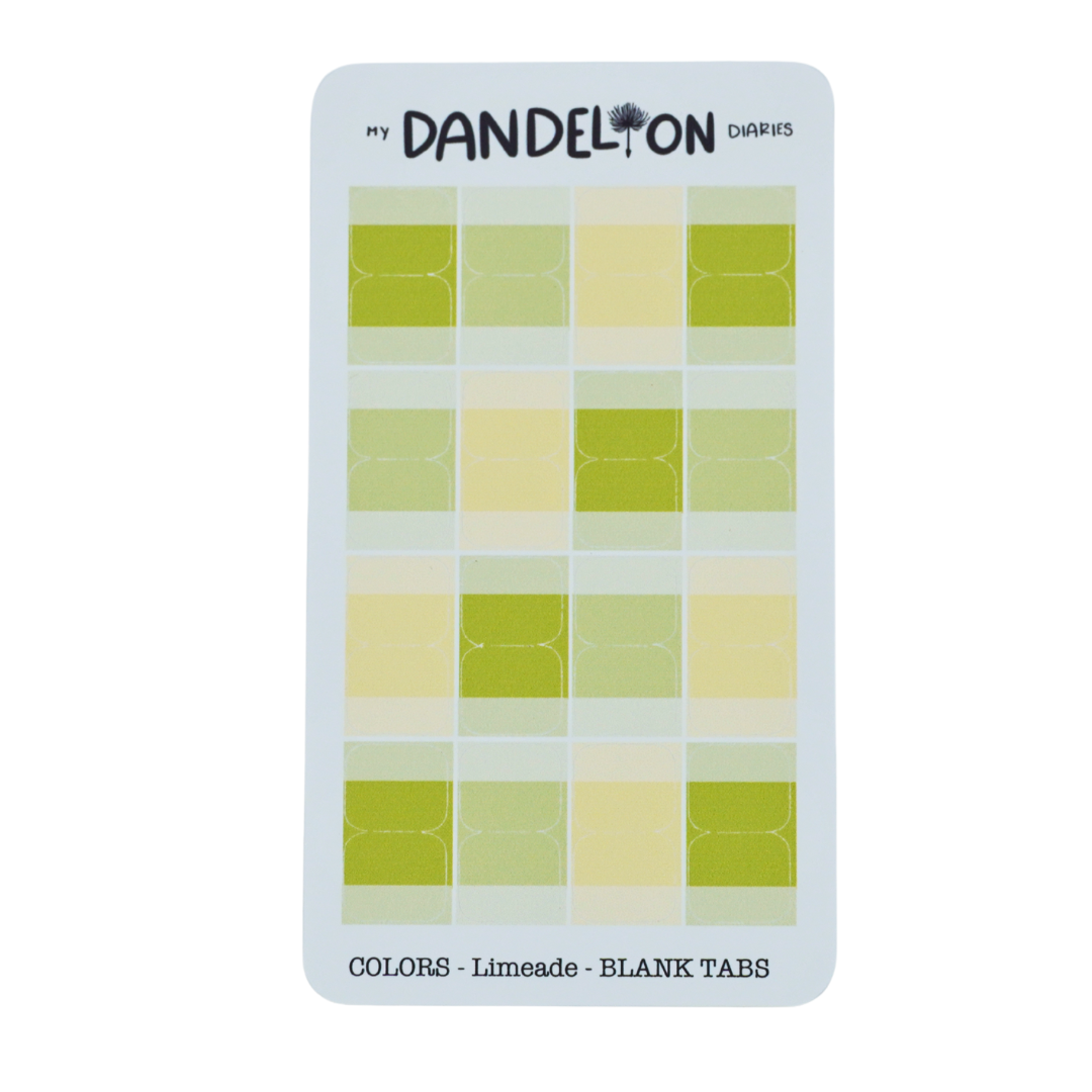 BLANK Mini Planner Tabs (2026 Colors!)