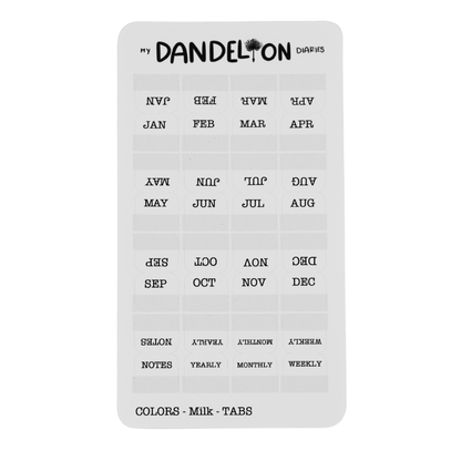 Mini Planner Tabs (2027 Colors!)