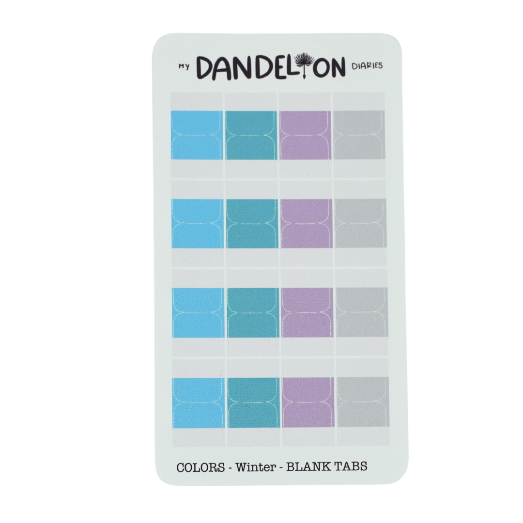 BLANK Mini Planner Tabs (2027 Colors!)