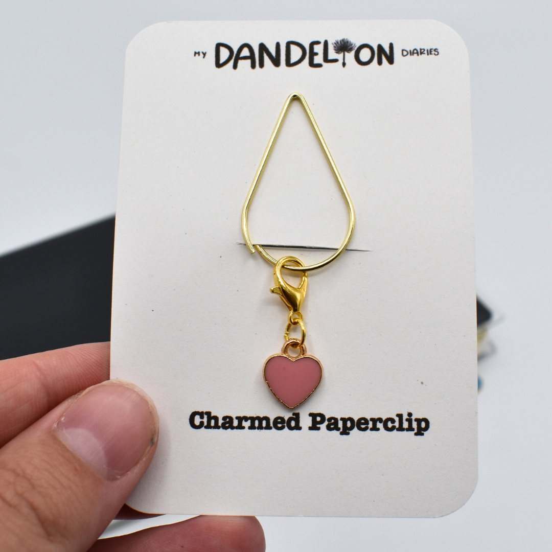 Heart Charmed Gold Paperclip