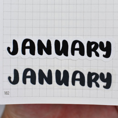 Bold Monthly Headers - Handlettering