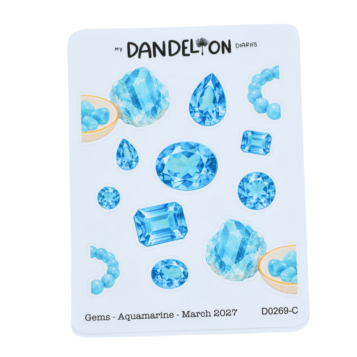 Birth Gemstone Deco Sheets - 2027 Collection