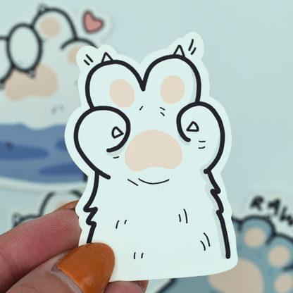 Cat Paw Die Cut Vinyl Stickers