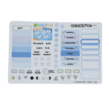 Birth Gemstones - 1.3" Monthly Sticker Kits (2027 Collection)
