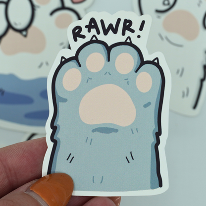 Cat Paw Die Cut Vinyl Stickers