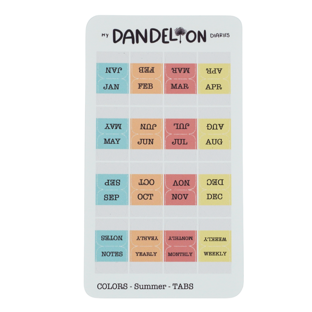 Mini Planner Tabs (2027 Colors!)