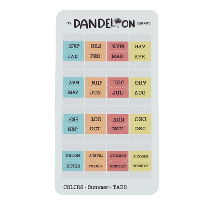 Mini Planner Tabs (2027 Colors!)