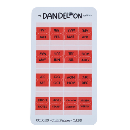 Mini Planner Tabs (2026 Colors!)