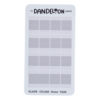 BLANK Mini Planner Tabs (New Colors!)