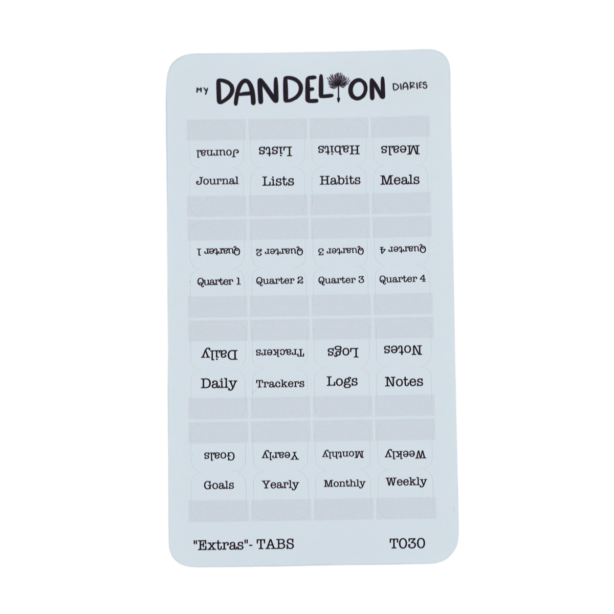"Extra" Mini Planner Tabs