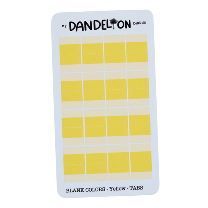 BLANK Mini Planner Tabs (New Colors!)